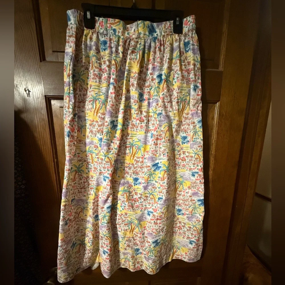 Vintage tropical print set skirt top size 14 Doncaster - Picture 2 of 6